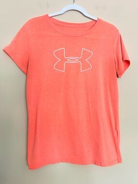 🔆Under Armour Women’s Coral Pink Salmon Short Sleeve Logo Tee